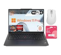 Lenovo ThinkPad E14 Gen 6 Laptop | 14" WUXGA | AMD Ryzen 5 7535U | RAM DDR5 da 32 GB | SSD da 1 TB | Impronte digitali | Retroilluminato | Wi-Fi 6 | Windows 11 Pro | Bundle con mouse ergonomico e