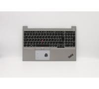 Lenovo THINKPAD E15 Tastiera Palmrest Top Cover Svizzera Argento Retroilluminato