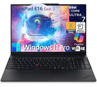 Lenovo ThinkPad E16 G2 16" FHD+ Business Laptop Computer, Intel 16-Core Ultra 7 155H (Beat Ultra 7 255U), 32GB DDR5 RAM, 1TB PCIe SSD, WiFi 6E, Tastiera retroilluminata, Lettore di impronte digitali