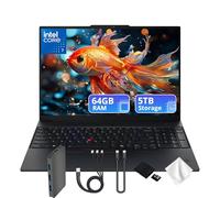 Lenovo ThinkPad E16 G3 16" WUXGA Laptop, Intel Core 7 240H, Intel Graphics, 64GB DDR5 RAM, 5TB di storage (4TB PCIe SSD e 1TB set docking station), tastiera retroilluminata, Wi-Fi 6E, Win 11, nero