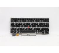Lenovo THINKPAD L13 2 Tastiera Tedesco Argento Retroilluminato 5N20V43483