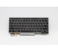 Lenovo THINKPAD L13 Gen 2 s Tastiera Russo Argento Retroilluminato 5N20V43491