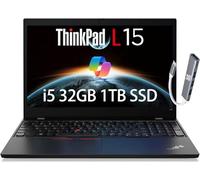 Lenovo ThinkPad L15 Business Laptop (15,6" FHD antiriflesso, Intel 4-Core i5-1135G7, 32GB RAM, SSD PCIe 1TB), Webcam, Thunderbolt 4, Ethernet, Wi-Fi 6, IST Hub, Win 11 Pro w/AI Copilot, Nero
