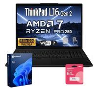 Lenovo ThinkPad L16 Laptop, FHD+ Touch, AMD Ryzen 7 Pro 250,32GB | 2TB | Tastiera retroilluminata e numerica, lettore di impronte digitali, Thunderbolt 4, batteria a lunga durata, Wi-Fi 7