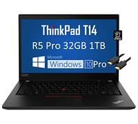 Lenovo ThinkPad T14 14" FHD (32 GB di RAM, SSD PCIe da 1 TB, Ryzen 5 Pro 4650U a 6 core (Beats i7-1165G7)), laptop aziendale antiriflesso Full HD 1080p, tastiera retroilluminata, Type-C, webcam