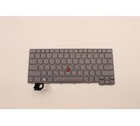 Lenovo THINKPAD T14 4 Tastiera US Europa Grigio Retroilluminato 5N21D68333