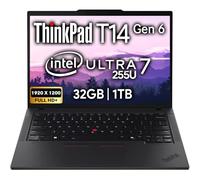 Lenovo ThinkPad T14 Business Laptop (14" FHD+ IPS, Intel Ultra 7 155U, 32GB DDR5 RAM, 1TB SSD), webcam 5MP, 2 Thunderbolt 4, PC AI 2024, Win 11 Pro, 3 anni di garanzia