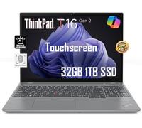 Lenovo ThinkPad T16 Business Workhorse Laptop (16" FHD+ Touchscreen, Intel 10-Core i7-1355U, 32GB DDR5 RAM, 1TB SSD) Military Grade, dTPM, Ethernet, Webcam FHD, 3-Y WRT, Win 11 Pro w/AI Copilot