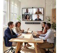 Lenovo ThinkSmart Bar 180 Video Conferencing Barra video intelligente per sale riunioni con tripla camera 4K, 8 microfoni integrati e audio stereo,