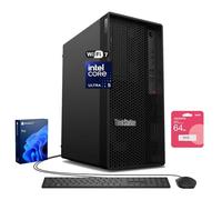 Lenovo ThinkStation P2 Tower Desktop AI PC, Intel Core Ultra 5 225, 16GB DDR5, 1TB SSD, Wi-Fi 7, Supporto 3-Display 4K, HDMI, DP, Unità disco ottico, Windows 11 Pro, Business Workstation, w/Bundle