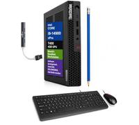 Lenovo ThinkStation P3 Tiny Workstation, Intel i9-14900 vPro, 64 GB/1 TB | Premium Business Desktop PC, T400 4GB, WiFi 6, Win11 Pro, Mini PC per Business, CAD, supporto multi-monitor + DKZ USB