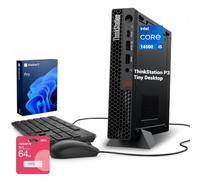 Lenovo ThinkStation P3 Tower Desktop AI PC, Intel Core Ultra 5 225, 16GB DDR5, 1TB SSD, Supporto 3-Display 4K, Wi-Fi 7, HDMI, DP, Wired KB & Mouse, Windows 11 Pro, Business Workstation, w/Bundle