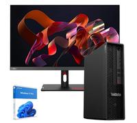Lenovo ThinkStation P340 sff Core i7-10700 8 Cores 16 Threads Fino a 4.90Ghz 32GB Ram ssd 512GB + Monitor ThinkVision 27" | Intel i7-10700 | Scheda video Quadro T400 Win 11 Professional