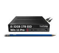 Lenovo ThinkStation P340 Tiny Workstation (Intel i5 6 core (> i7-1165G7), 32 GB di RAM, SSD da 1 TB, grafica UHD) Mini PC desktop business, 3 anni di garanzia, Ethernet, DisplayPort,