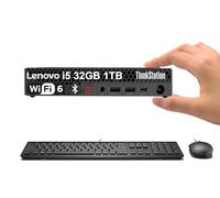 Lenovo ThinkStation P360 Tiny Workstation (Intel 12-Core i7-12700T, 32 GB DDR5 RAM, 1 TB SSD, NVIDIA T1000 8 GB GPU) Mini PC desktop con tastiera IST, mouse, 3 anni di garanzia, Win 11 Pro, 2024