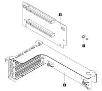 Lenovo ThinkSystem SR550/SR590/SR650 x16/x8 PCIe FH Riser 1 Kit Kit di montaggio