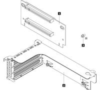Lenovo ThinkSystem SR550/SR590/SR650 x16/x8 PCIe FH Riser 1 Kit Kit di montaggio