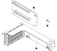 Lenovo ThinkSystem SR550/SR590/SR650 x16/x8 PCIe FH Riser 1 Kit Kit di montaggio