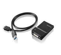 Lenovo USB 3.0 - DVI/VGA adattatore grafico USB 2048 x 1152 Pixel Nero NEW