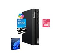 Lenovo V100q Business Tiny Desktop, Processore Intel 4-Core, 16GB DDR5 RAM, 1TB SSD, Supporto 2-Monitor 4K, DP, HDMI, RJ-45, Wi-Fi 6, Tastiera e mouse cablati, Windows 11 Pro, PC per casa e ufficio