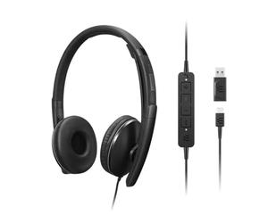 Lenovo Wired ANC Headset Gen 2 USB-C Cuffie Lenovo USB-C di seconda generazione progettate per comunicazioni unificate e lavoro ibrido.