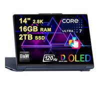 Lenovo Yoga 9 Laptop 2 in 1 da 14 pollici 2.8K OLED 120Hz Touch (100% DCI-P3) Intel 16-core Ultra 7 155H (fino a 11 top) 16 GB RAM 2 TB SSD B&W w/Pen per Creator Business Professional Win11 ICP Hub w