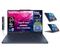 Lenovo Yoga 9i Aura Edition - Computer portatile 2 in 1 ad alte prestazioni da 14 pollici touchscreen OLED 2,8 K (Intel Ultra 7-258V, LPDDR5X da 32 GB, SSD da 2 TB, KB retroilluminato, impronte
