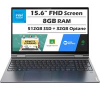 lenovo Yoga C740 - Computer portatile 2 in 1 (modello 2021), touchscreen FHD da 15,6", processore Intel Core i5-10210U, 8 GB di RAM, SSD da 512 GB + 32 GB Optane, tastiera retroilluminata, lettore di
