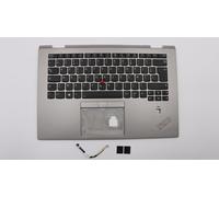 Lenovo Yoga X1 3rd Tastiera Palmrest Top Cover Francese Argento Backlit 01LX951