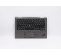 Lenovo Yoga X1 4th Tastiera Palmrest Top Cover Tedesco Grigio Backlit 5M10V24850