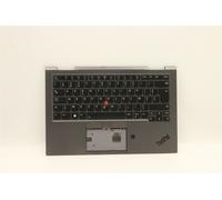 Lenovo Yoga X1 5th Tastiera Palmrest Top Cover Belgio Grigio Backlit 5M10Z37142