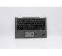 Lenovo Yoga X1 5th Tastiera Palmrest Top Cover UK Grigio Backlit 5M10Z37208