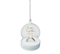Lenox 895775 2024 Together Forever, scatola per anelli ornamentale, Natale