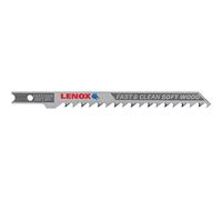 LENOX Tools 1990846 - Lama per seghetto alternativo per legno pulito, con codolo a U, 10,2 cm x 1,5 cm, 6 TPI, confezione da 5