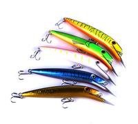 LENPABY 5PCS Minnow VIB Lure 3D artificiale Minnow esche da pesca 45G/19.7CM