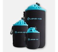 Lens-Aid Borsa per lenti in neoprene con rivestimento in pile Set: S, M, L