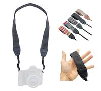 LENS-AID Cinghia Fotocamera in Tessuto INKA - Cinturino Morbido e Vintage da Collo (100 cm), per DSLR, Mirrorless, Analogiche - Stile Retrò, Diversi Motivi e Colori Unici