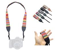 Lens-Aid Cinghia Fotocamera in Tessuto INKA - Cinturino Morbido e Vintage da Collo (100 cm), per DSLR, Mirrorless, Analogiche - Stile Retrò, Diversi Motivi e Colori Unici