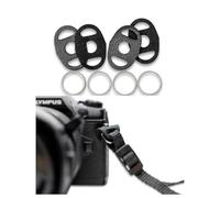 LENS-AID Connettore per cinghia a clip di collegamento adattatore per cinghia per fotocamera come anello splento,anello di collegamento,anello a sgancio rapido rotondo o triangolare (4x giro)