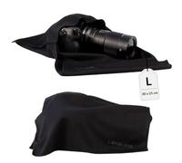 LENS-AID Panno avvolgente in microfibra per obiettivi - L (25x30 cm), Nero