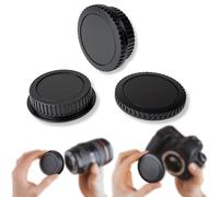 Lens-Aid Set Copri-Corpo + Tappo Lente (Retro) Compatibile con OM System e Panasonic Lumix Fotocamera e Obiettivo con MFT Attacco - Protezione contro polvere, umidità e graffi