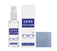 Lens Cleaner Spray - 60ml Eyewear Solution | 60ml Stain Remover Defogger, Optical Cleaning Kit With Cloth For Camera Lens Phone And Computer Screen Electronic Display Maintenance Daily Care