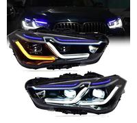 Lens Cover 2PCS Auto Luci Anteriori LED Faro Per BMW Per X1 F48 F49 2016-2021 Montaggio DRL Segnalazione Paralume Adatto(Halogen)