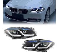 Lens Cover 2PCS LED Faro Per BMW Per F10 F18 2010-2017 M5 520i 520d 530i 530d Luci A Fari Accessori Auto Paralume Adatto(Xenon,11-13)