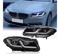 Lens Cover Auto LED Faro Per BMW Per F10 F18 Serie 5 520i 525i 530i 2011-2017 Proiettore DRL Turno Di Montaggio Paralume Adatto(Xenon,14-17)