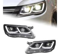 Lens Cover Car Styling Testa Lampada Fari Per Tiguan 2007-2012 Faro Aggiornamento X Led Lente Del Proiettore DRL Segnale Paralume Adatto(2007-2012)