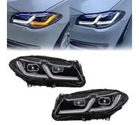 Lens Cover Gruppo Faro Anteriore A LED Per BMW Per F10 F18 Serie 5 520i 525i 530i 2011-2017 Fari Luci DRL Paralume Adatto(2014-2017)