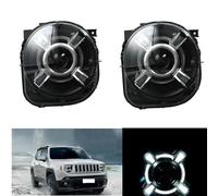 Lens Cover Per JEEP Per Renegade 2015-2020 Faro Alogeno Ultra Luminoso DRL Smd Led Angel Eyes Kit Luce Del Giorno Paralume Adatto(Style 1)