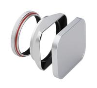 lens hood， Paraluce quadrato in metallo con cappuccio e anello adattatore da 49 mm, compatibile con la fotocamera Fuji Fujifilm X100V X100S X100T X100F X70 ，replacement(LH-X200S-Cap)