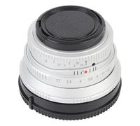 Lens Manuale Manuale F1.7 da 25 Mm con Lenti a Fuoco Manuale di Apertura di Grandi Dimensioni per G1 G3 G5 G6 G7 M4/3 Camera a Specchio a Monte (Argento)